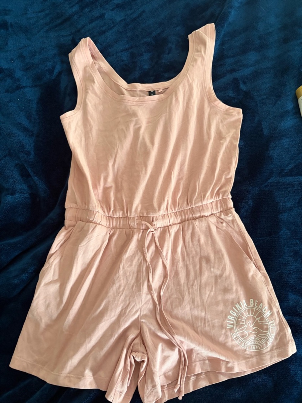 Womens Pink Sleeveless Romper